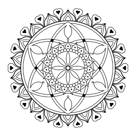 Mandala pola mewah halaman halaman mewarnai dewasa