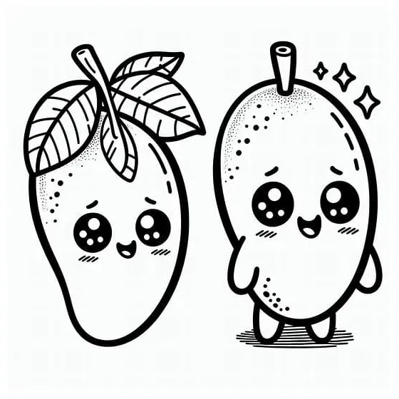 Mangga kartun yang lucu