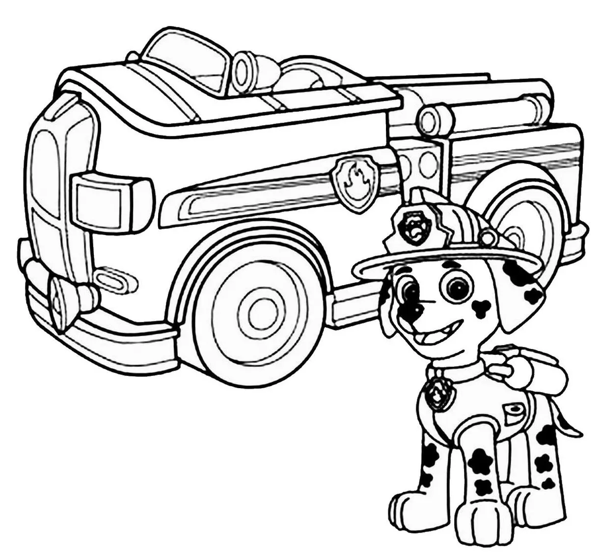 Marshall puppy dengan firetruck-nya