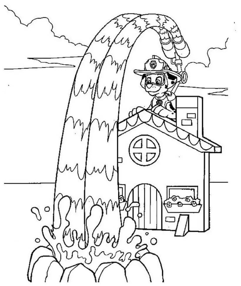 Marshall paw patrol coloring page download, print or color