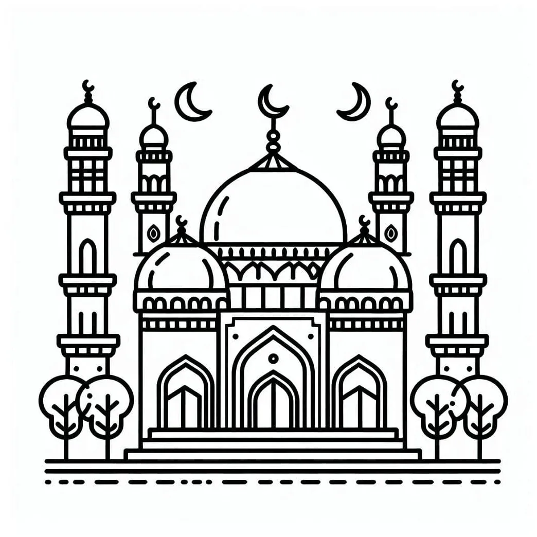 Masjid dengan dua bulan