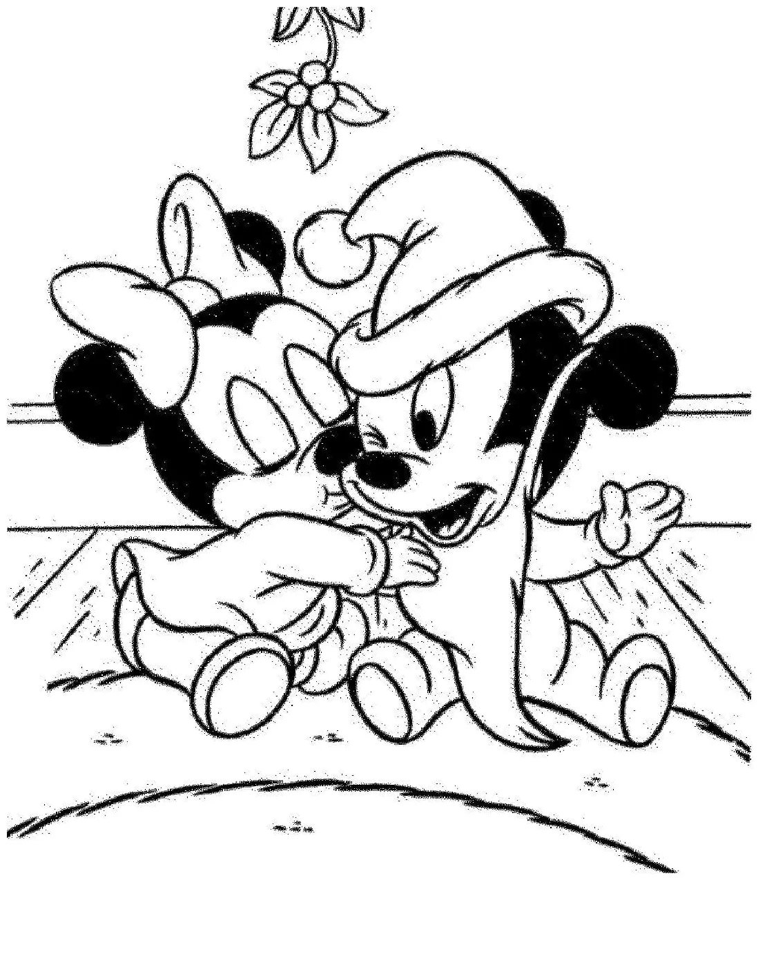 Bayi minnie mencium mickey mouse