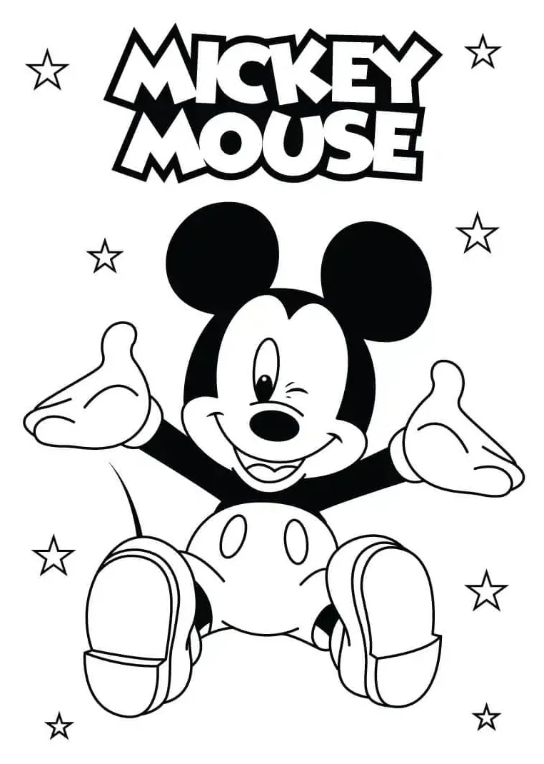 Mickey mouse dengan bintang