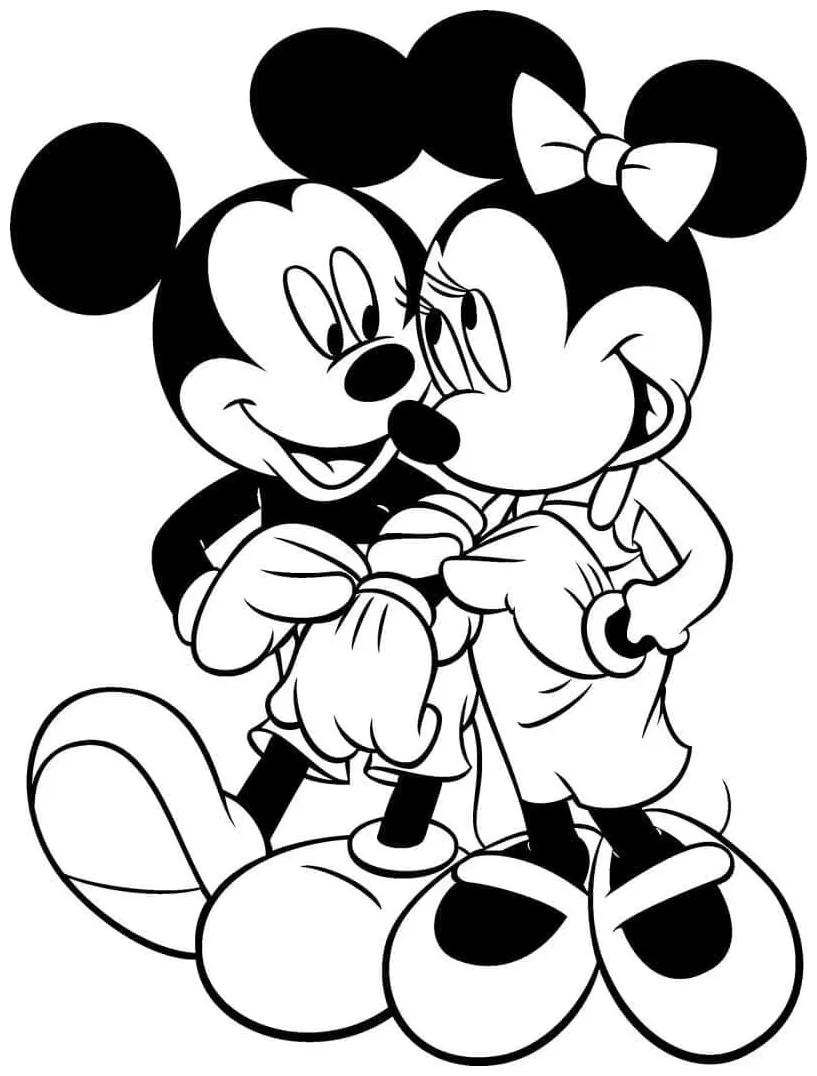 Mickey dengan minnie mouse
