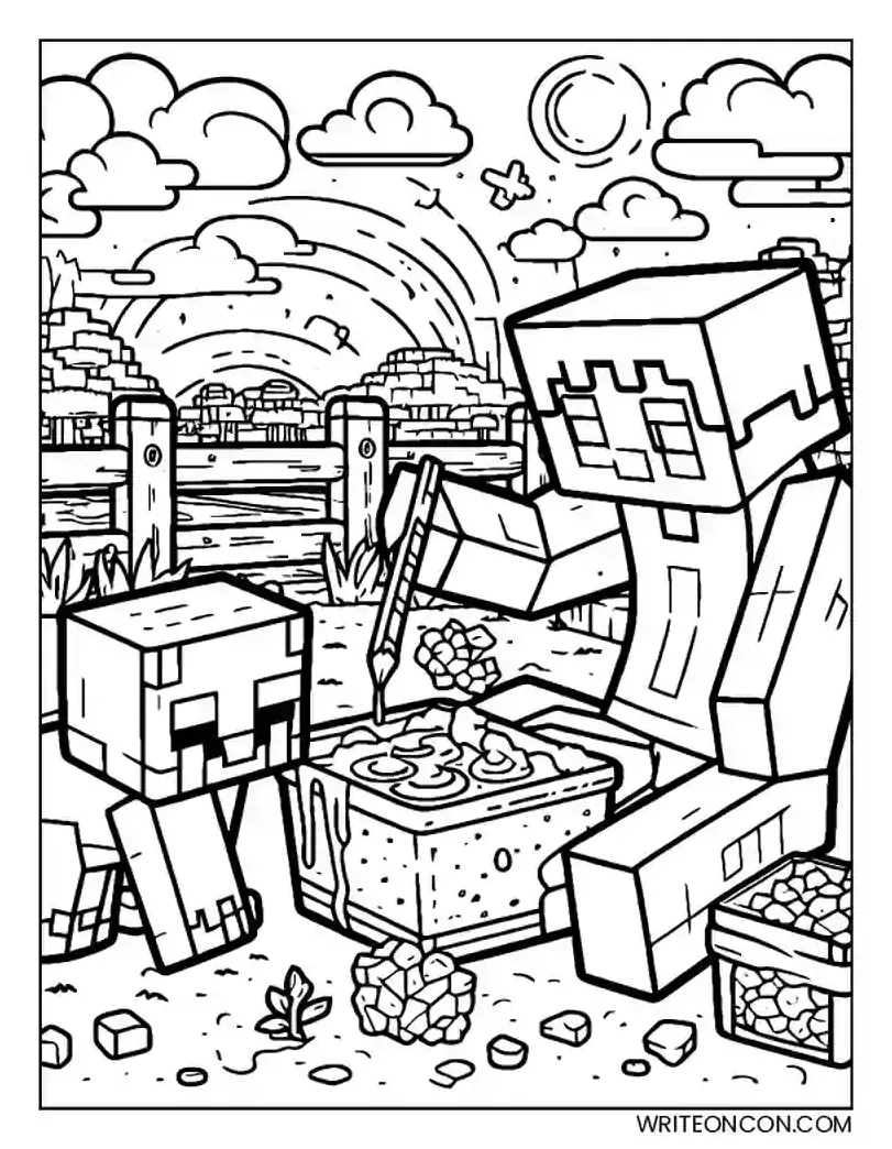Gambar mewarnai 9 dapat dicetak gratis minecraft mewarnai gambar, seprai dan halaman siap cetak