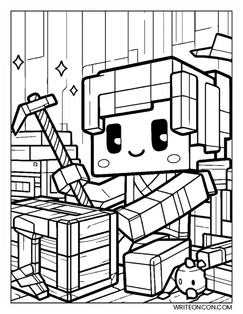 9 dapat dicetak gratis minecraft mewarnai gambar, seprai dan halaman