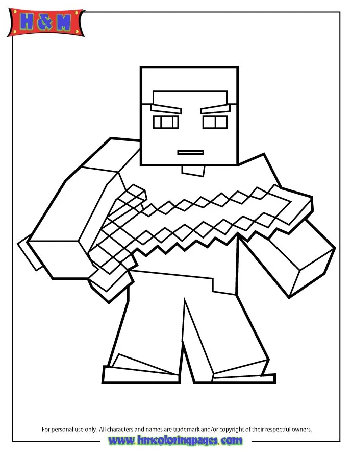 Mewarnai gambar minecraft mewarnai gambar