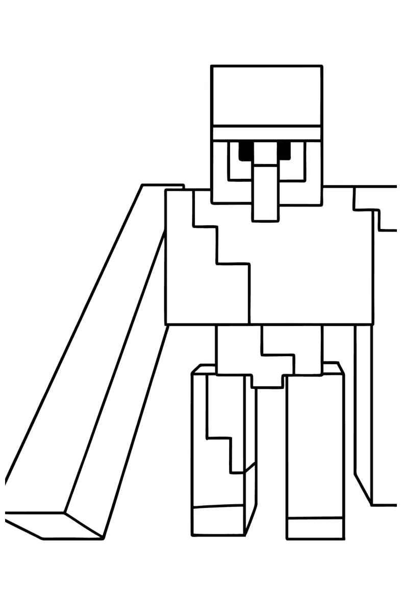 Mewarnai gambar minecraft unduh, cetak, online untuk anak-anak!