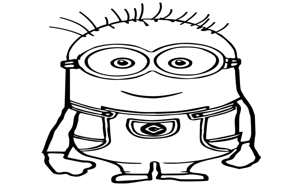 Menggambar minion berdiri