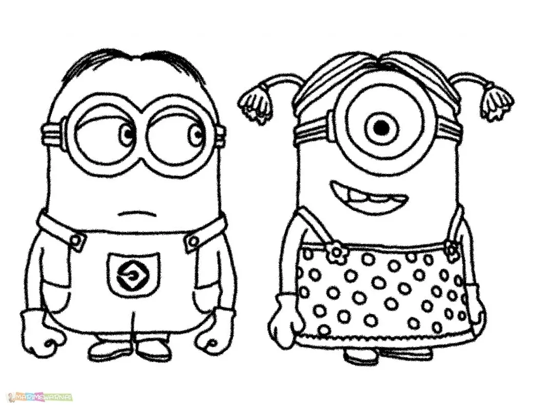 √mewarnai gambar minion untuk tk, paud, sd marimewarnai