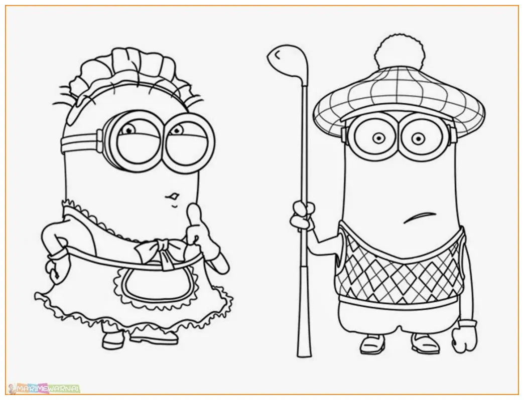 √mewarnai gambar minion untuk tk, paud, sd marimewarnai