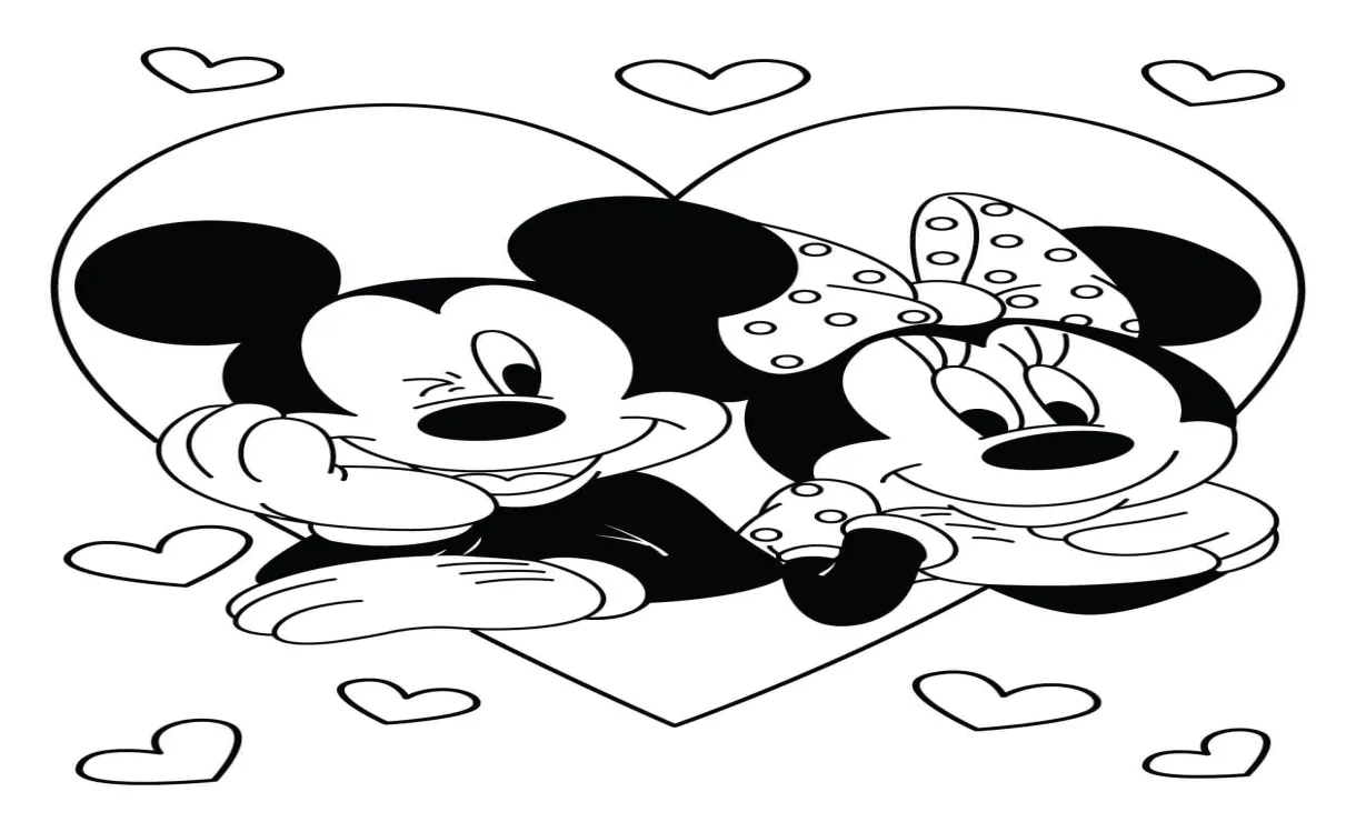 Pasangan mickey mouse dan minnie mouse