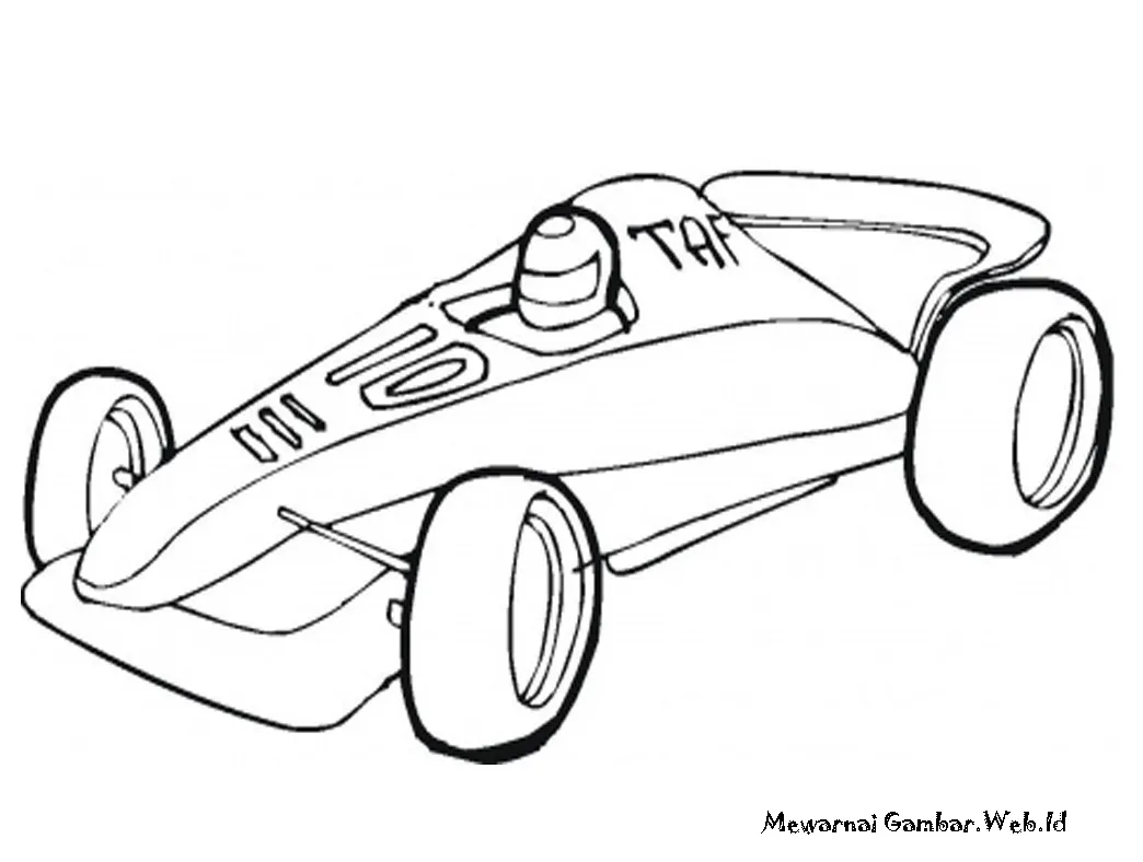 Mewarnai Gambar Mobil Balap - Contoh Desain Gambar Furnitur Dan Gambar