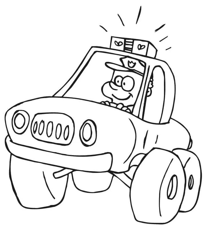 Polisi di mobil polisi