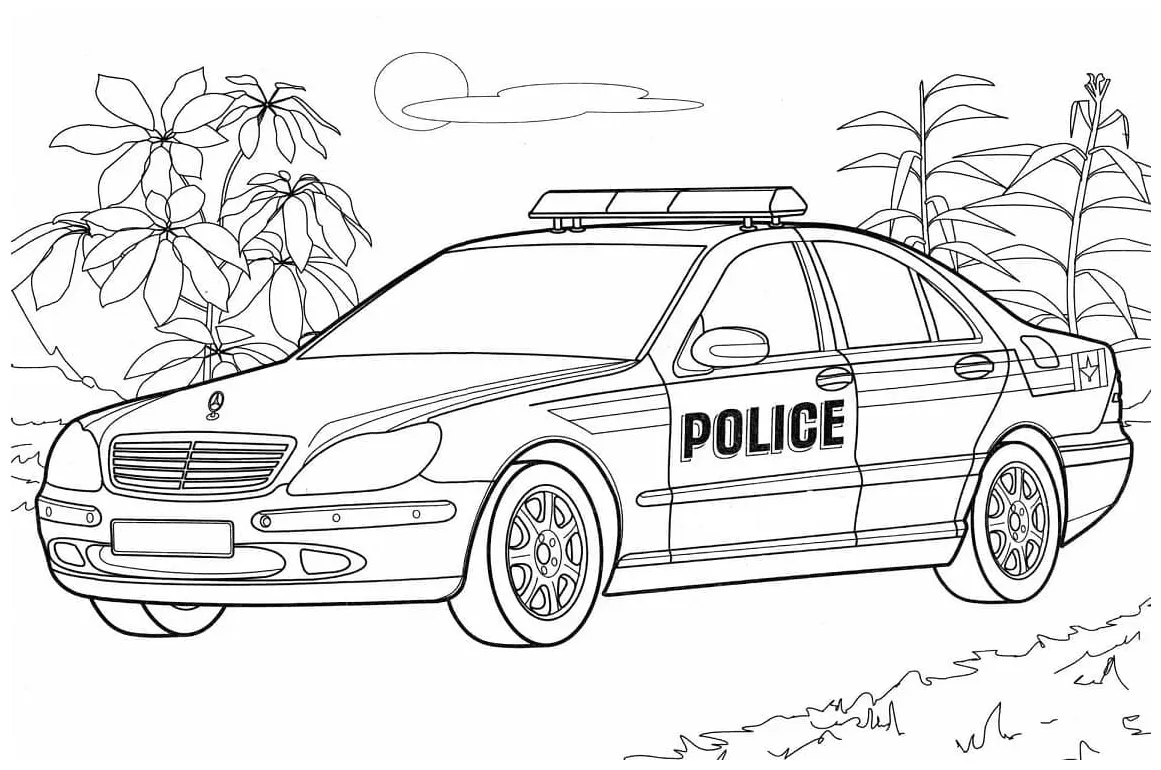 Mobil polisi mercedes