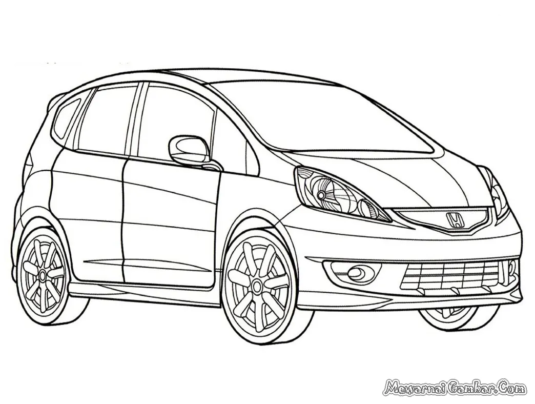 Mewarnai gambar mobil sport sketch coloring page