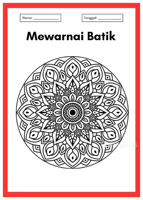 Mewarnai batik