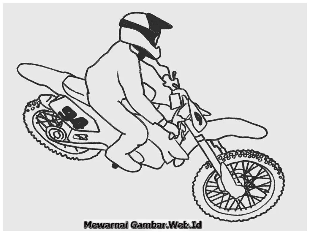 Mewarnai gambar sepeda motor mewarnai gambar mewarnai