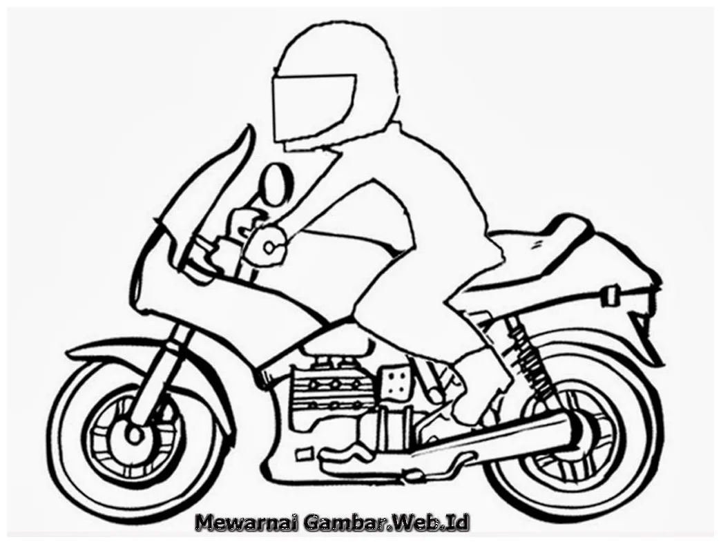 Mewarnai gambar sepeda motor mewarnai gambar mewarnai