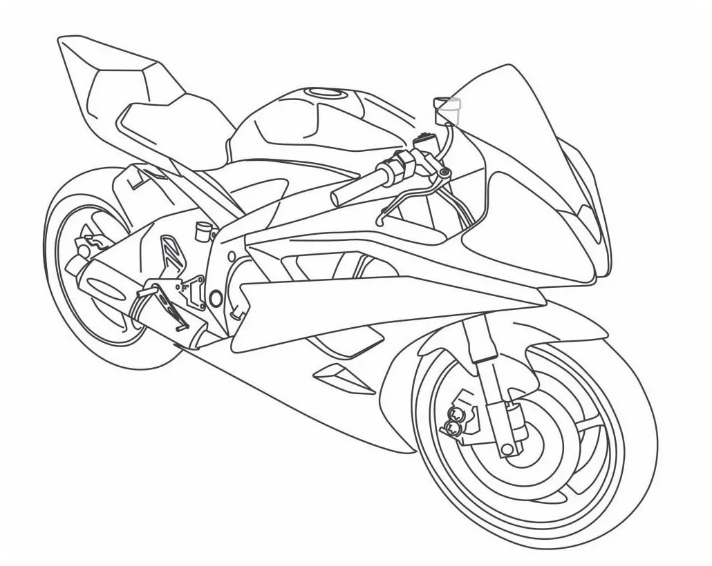 Mewarnai gambar sepeda motor mewarnai gambar mewarnai