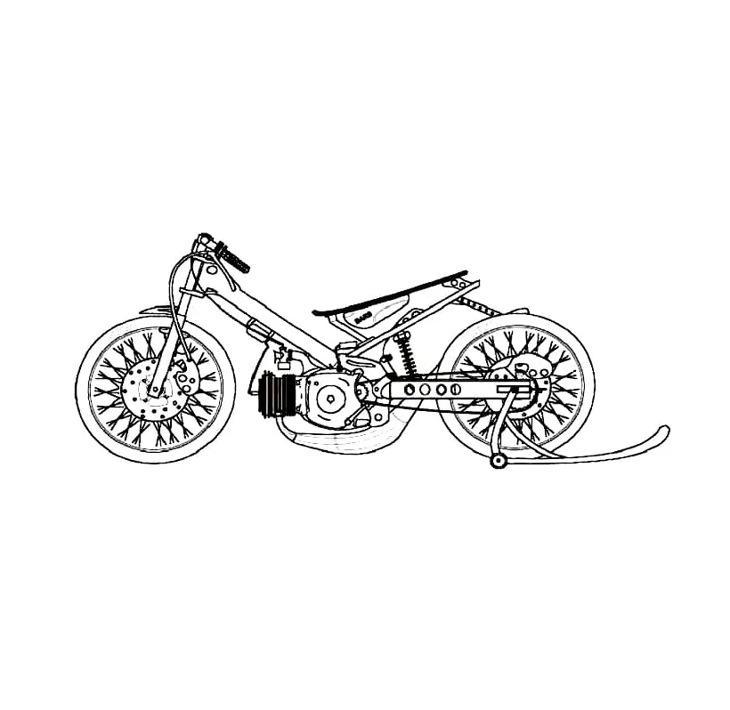 Gambar mewarnai Gambar gratis motor drag siap cetak