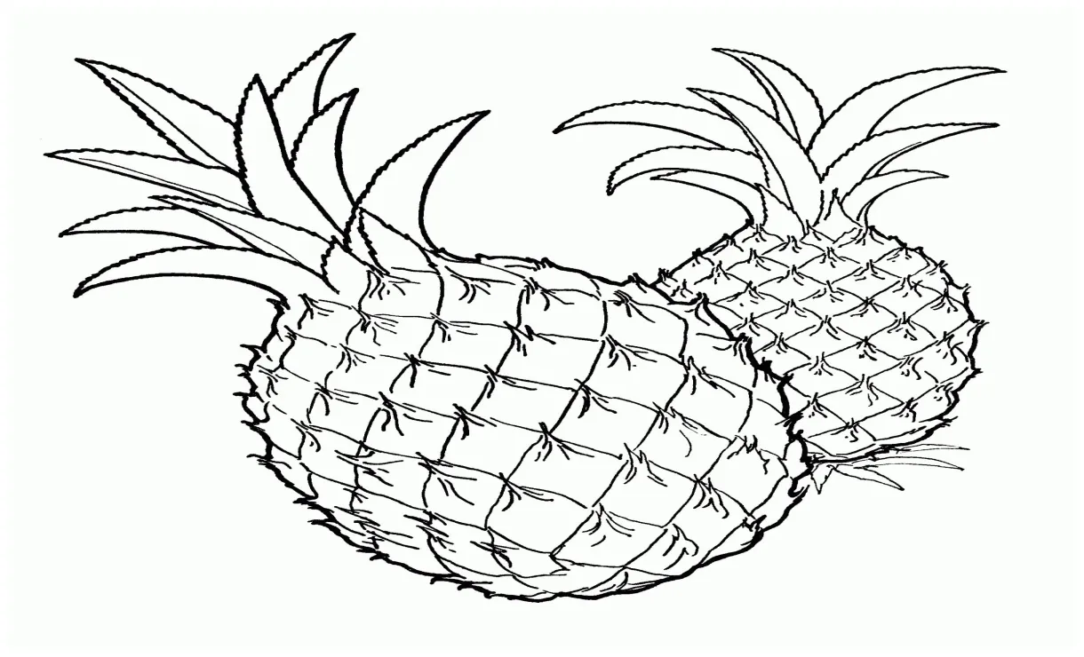 √15+ gambar mewarnai buah nanas untuk tk dan sd marimewarnai