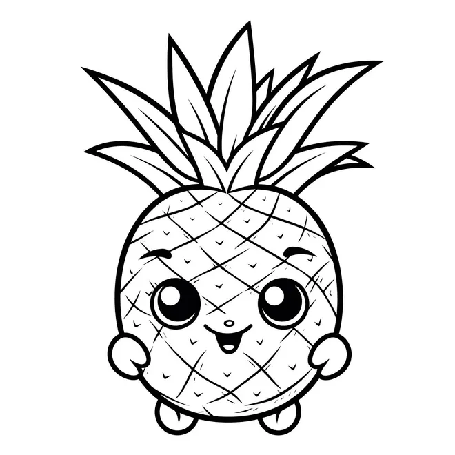 Gambar mewarnai buah nanas infoupdate