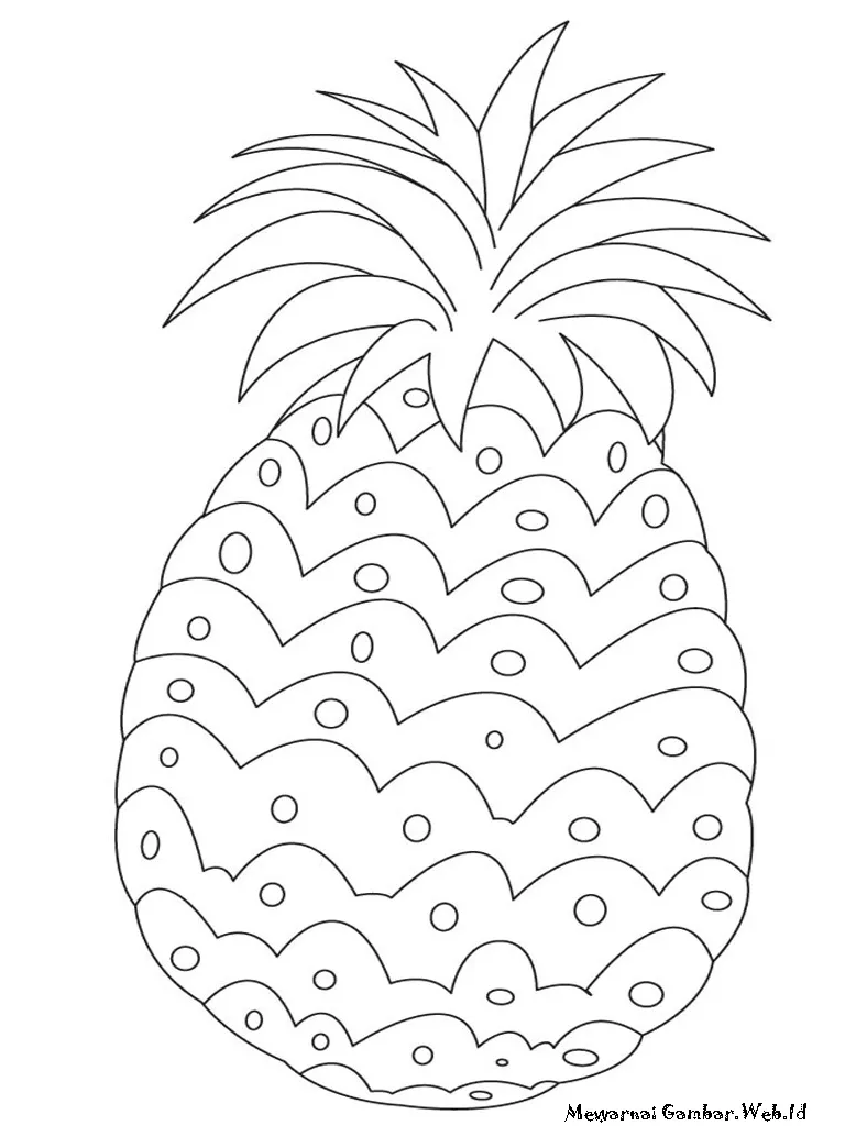 Mewarnai gambar nanas mewarnai gambar
