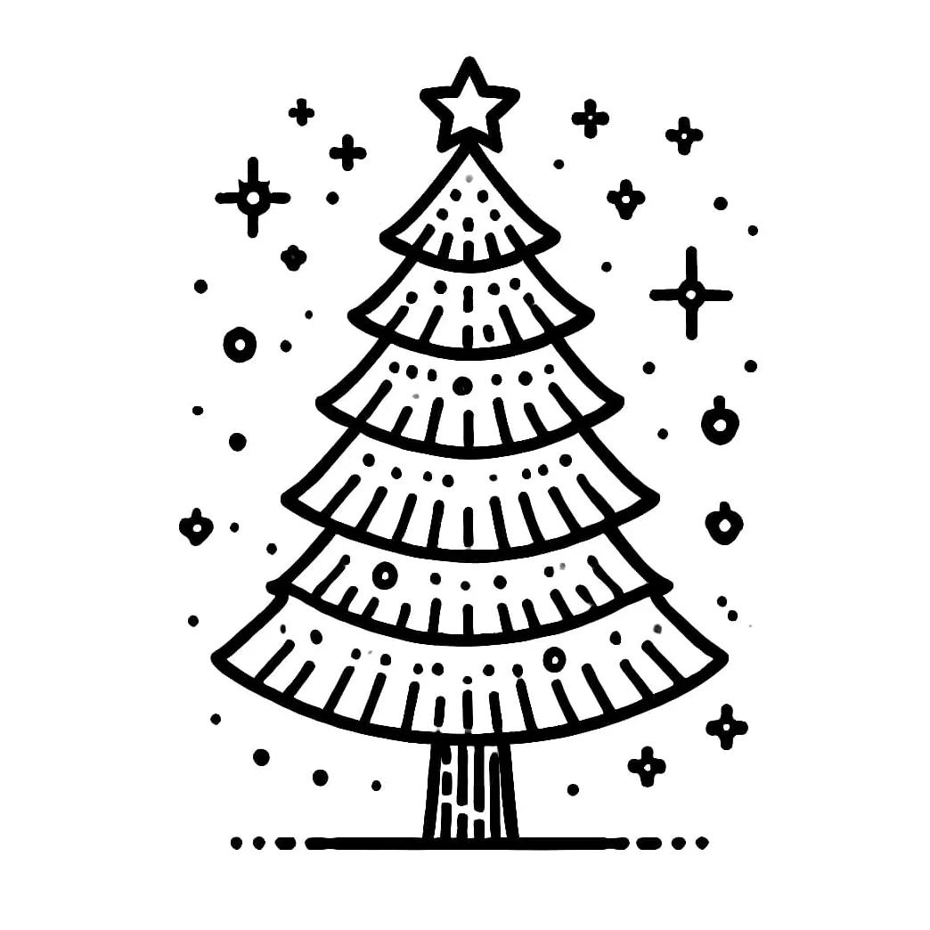 Cetak pohon natal