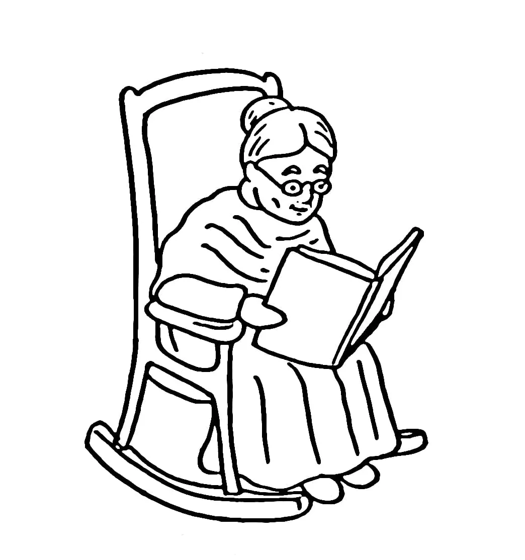 Nenek membaca buku