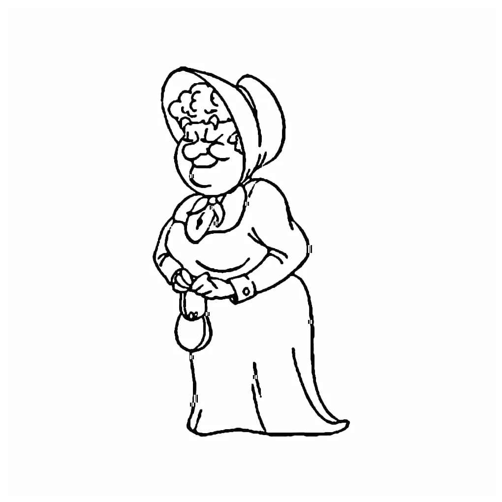 Nenek memakai topi