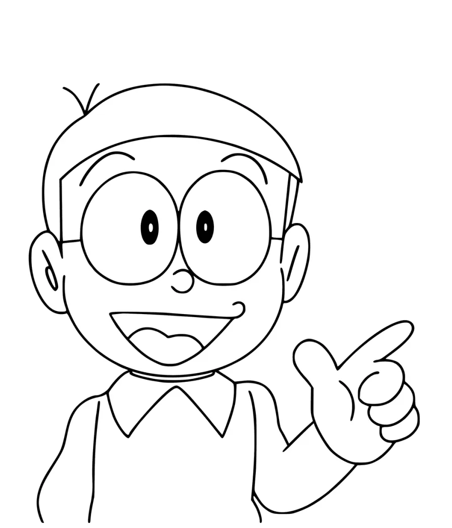 Detail mewarnai gambar nobita koleksi nomer 4