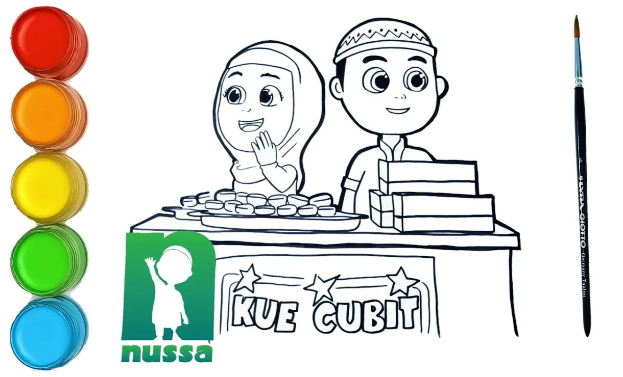 Gambar mewarnai Detail gambar nusa dan rara untuk mewarnai koleksi nomer 8 siap cetak