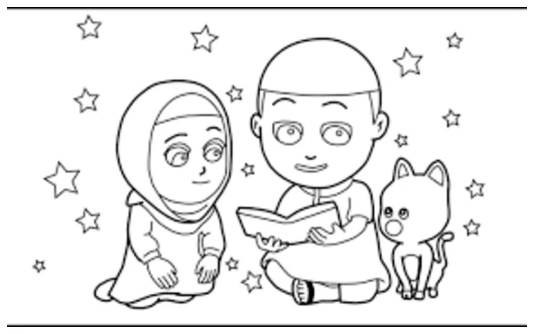 Nussa dan rara sedang membaca buku