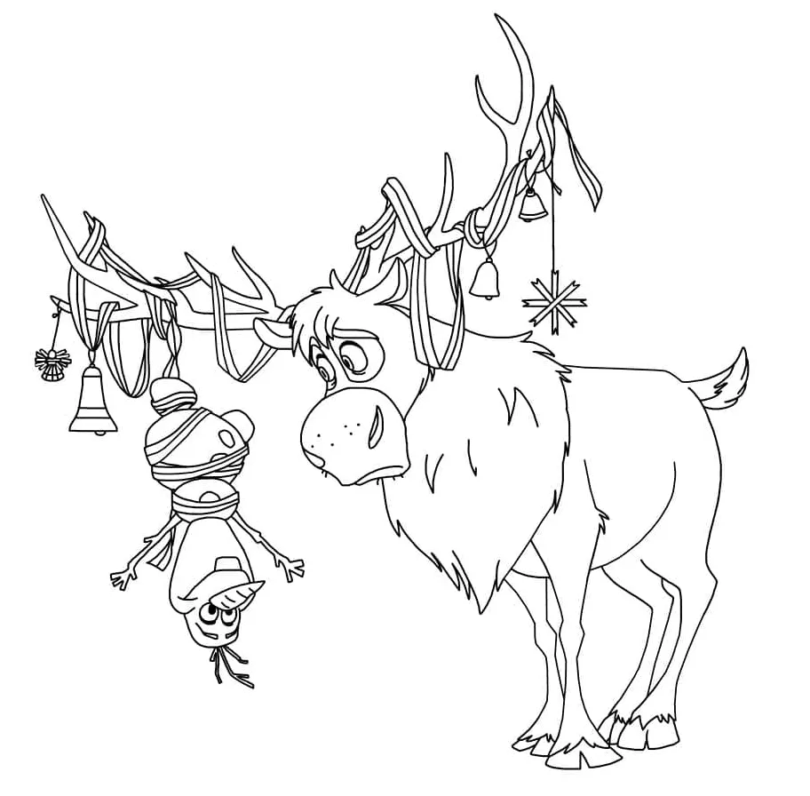 Sven dengan olaf dari frozen