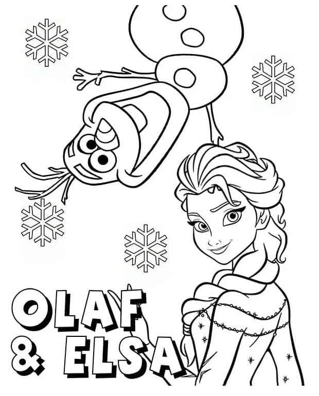 Olaf dan elsa dari frozen