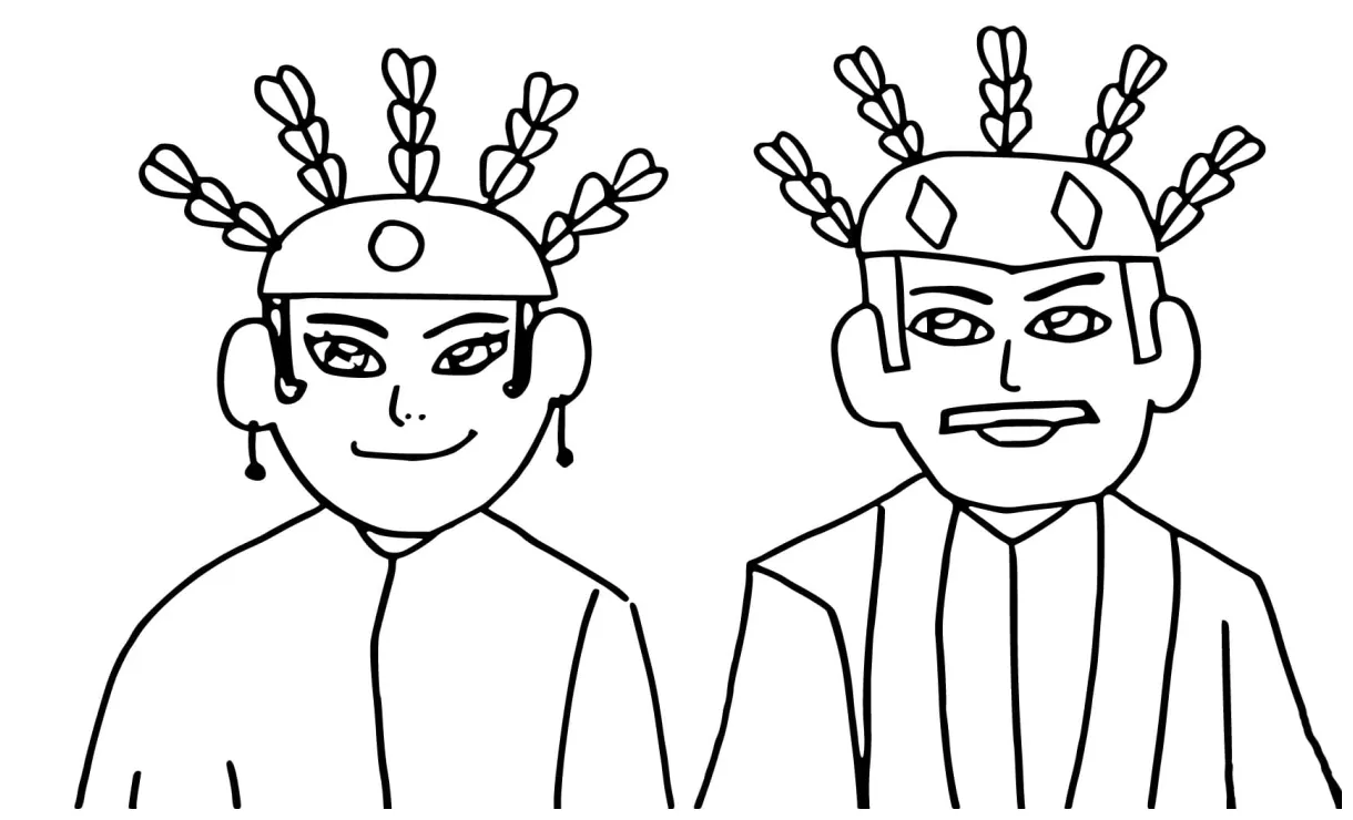Menggambar ondel ondel betawi