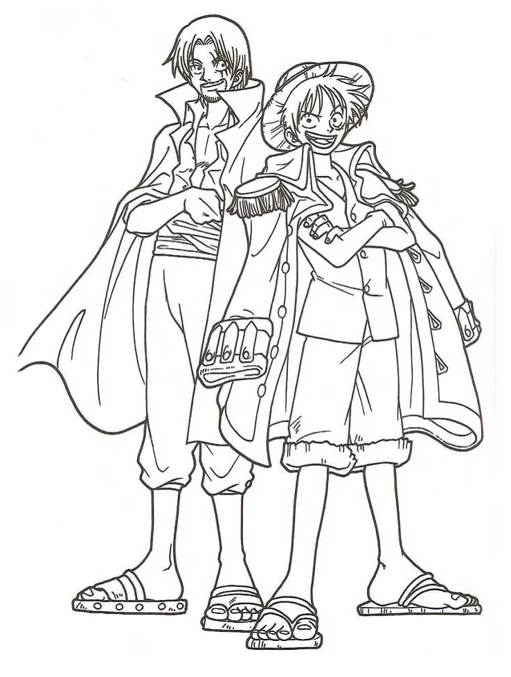 Luffy dan shanks lucu