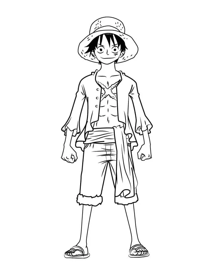 Luffy berdiri