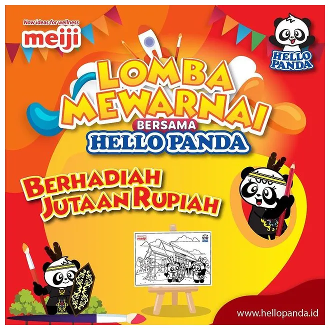 Lomba mewarnai bersama hello panda berhadiah jutaan rupiah