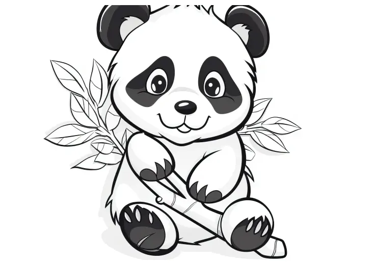 Unduh gambar panda untuk diwarnai secara gratis