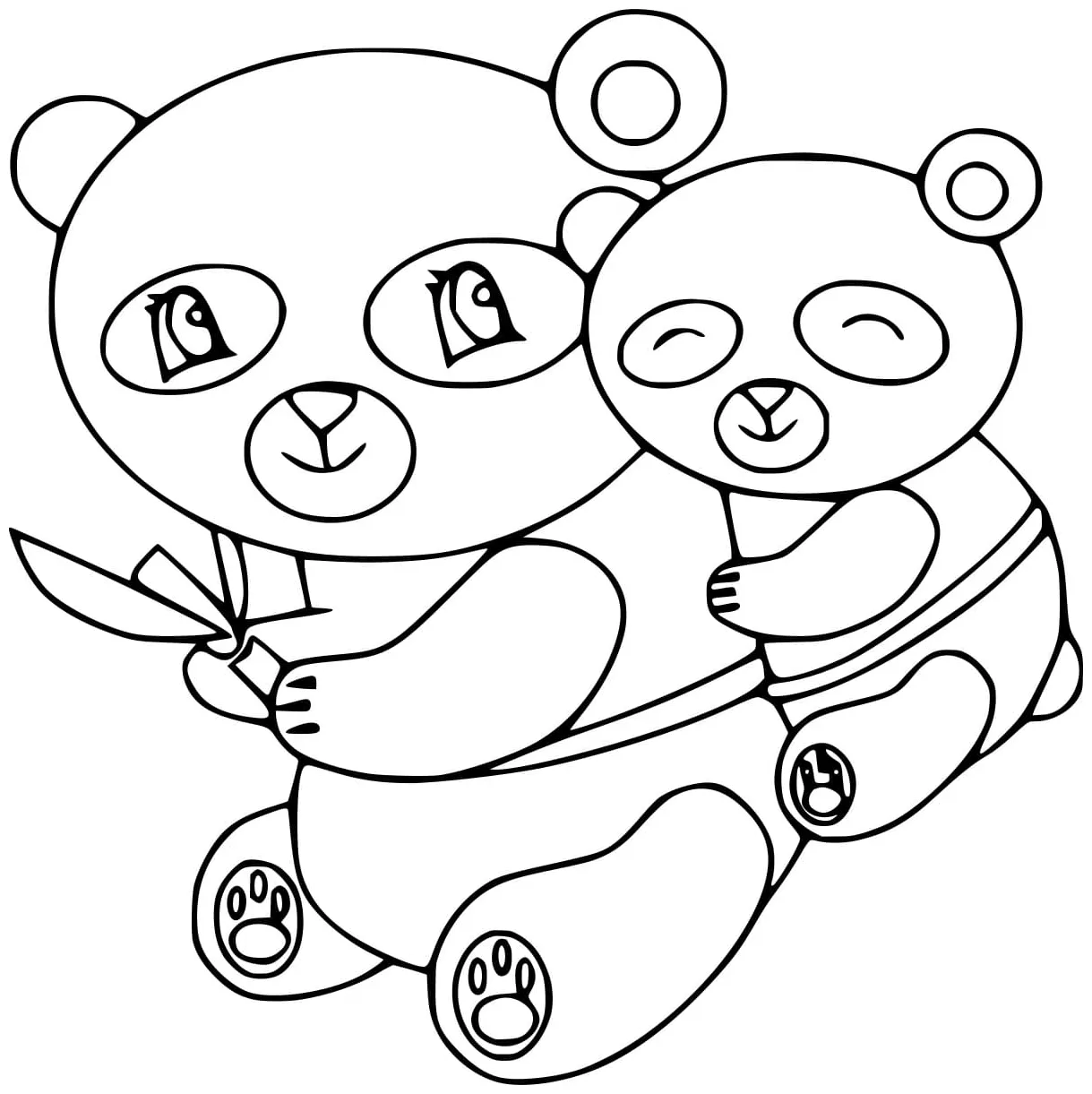 Ibu dan bayi panda