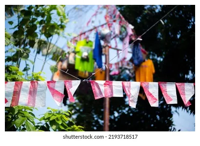 Gambar mewarnai Indonesian flag panjat pinang 2193718517 siap cetak