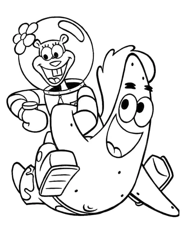 Patrick star dan sandy pipi
