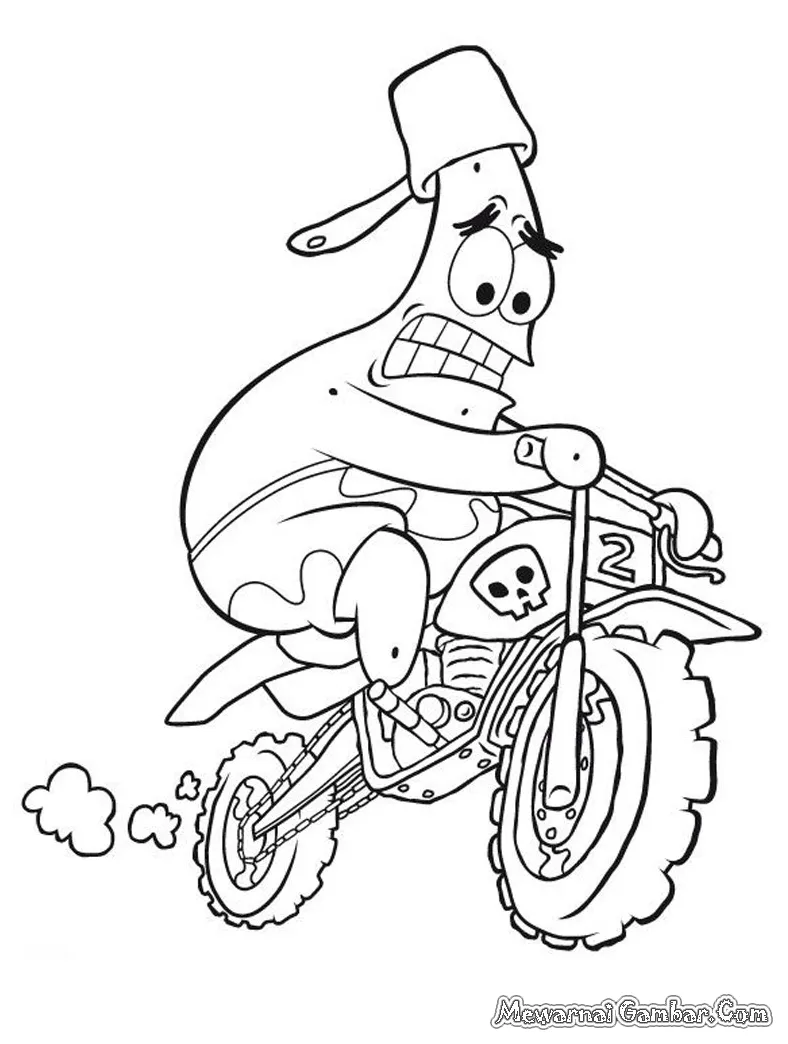 Gambar patrick star untuk diwarnai mewarnai gambar