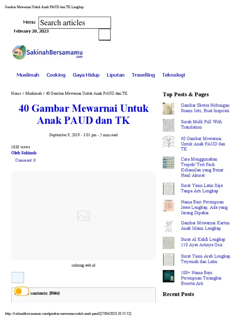 Gambar mewarnai untuk anak paud dan tk lengkap pdf