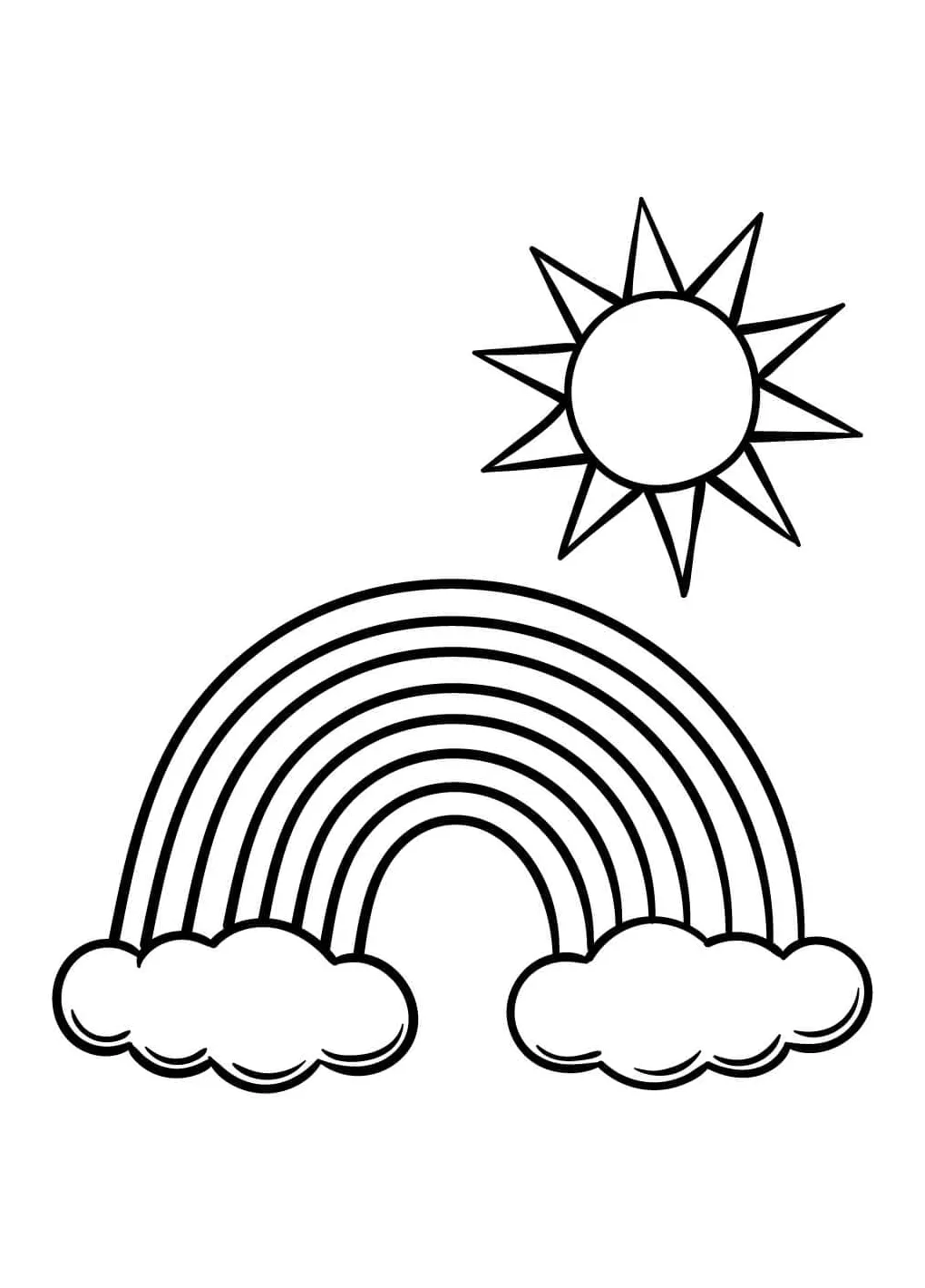 Pelangi dan matahari