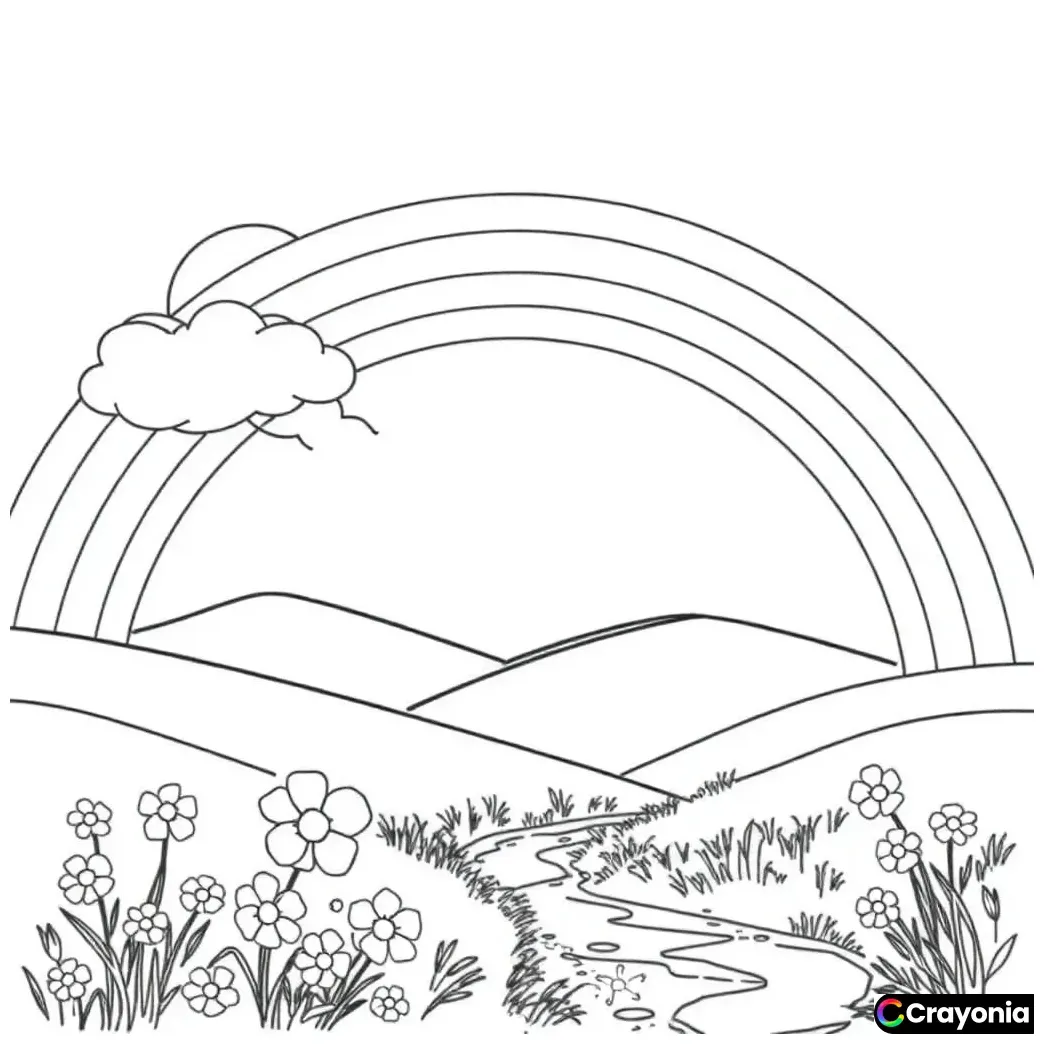 Mewarnai gambar pelangi online