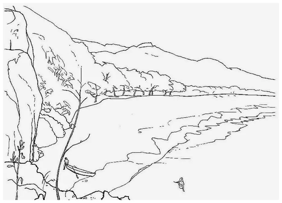 Gambar Mewarnai Pemandangan | Bersosial.com