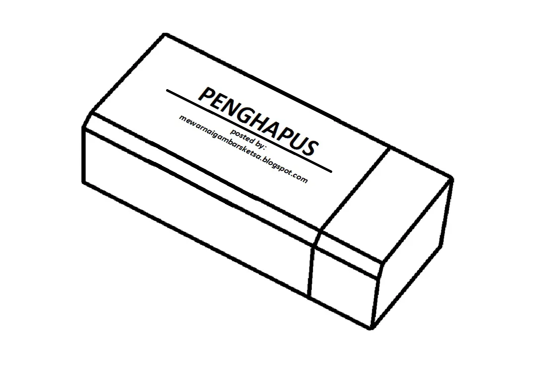 Mewarnai gambar mewarnai gambar sketsa penghapus pensil 1